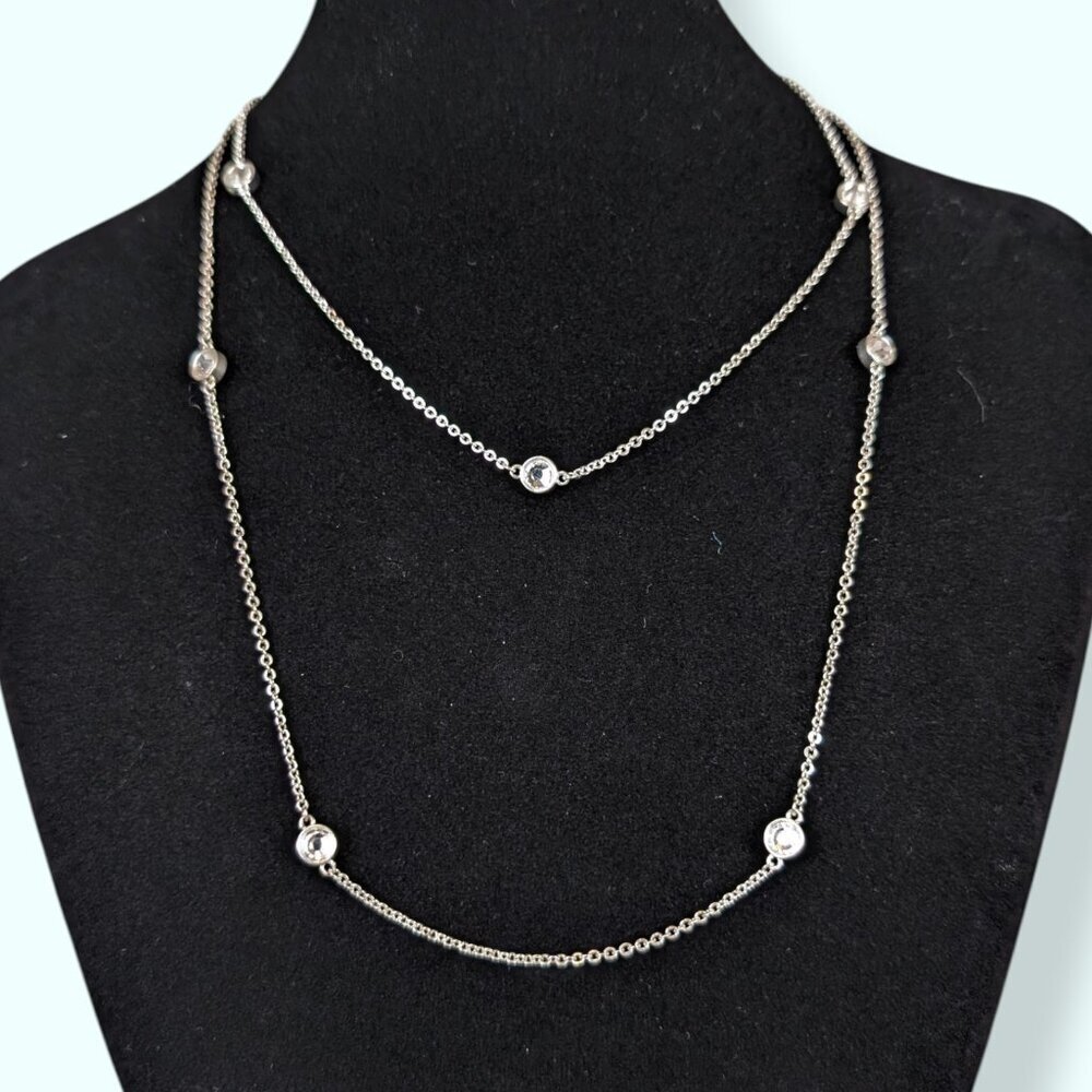 Premier Designs Long Rhinestone Chain Necklace